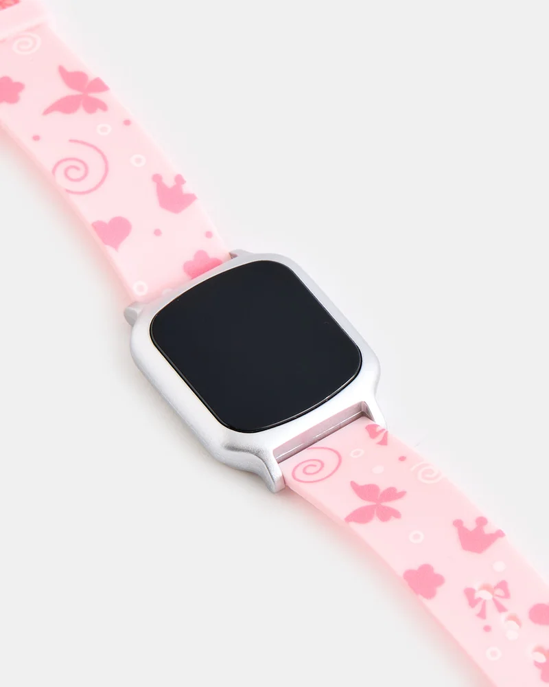 REDTAG Girls Pink Print Digital Watch