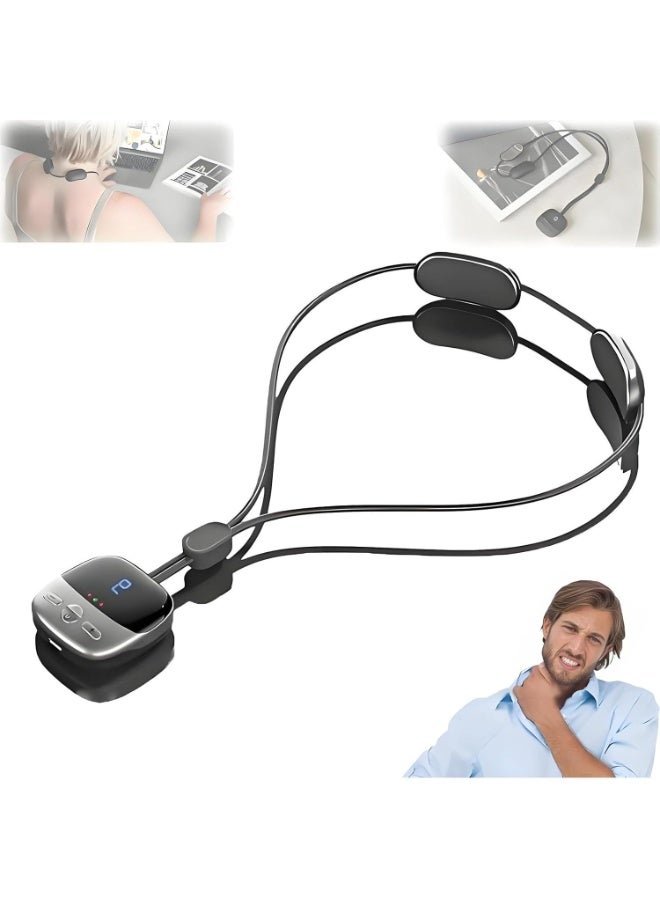 Arabest Comfort Massager, 2025 New Mini Portable Electric Neck and Back Shoulder Massager Device, with Heat for Pain Relief Muscle Deep Tissue，Suitable for Home, Travel(Black) - Image 1