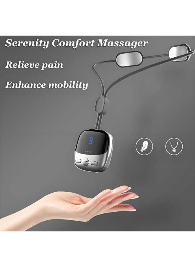 Arabest Comfort Massager, 2025 New Mini Portable Electric Neck and Back Shoulder Massager Device, with Heat for Pain Relief Muscle Deep Tissue，Suitable for Home, Travel(Black) - Image 3