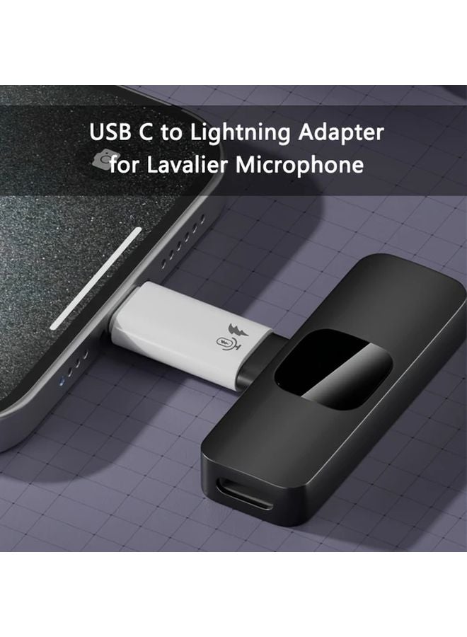 White Type C Male Converter for iPhone 16 15 Series Lavalier Microphone - Image 5