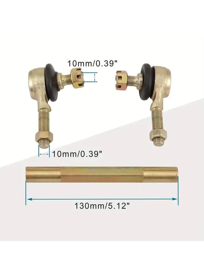 130mm Tie Rod Assembly for 50cc to 250cc ATV Quad Rugged Durable Steel Steering Linkage - Image 2