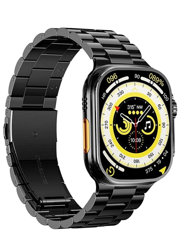 Generic - Smart Watch Ultra Series 9 Stainless Steel Band High Quality 49mm Dial With Water Resistant & Health Fitness Tracker Sport Watch With Message And Call Receive Feature WS9ULTRA  Smart Watch - Image 1