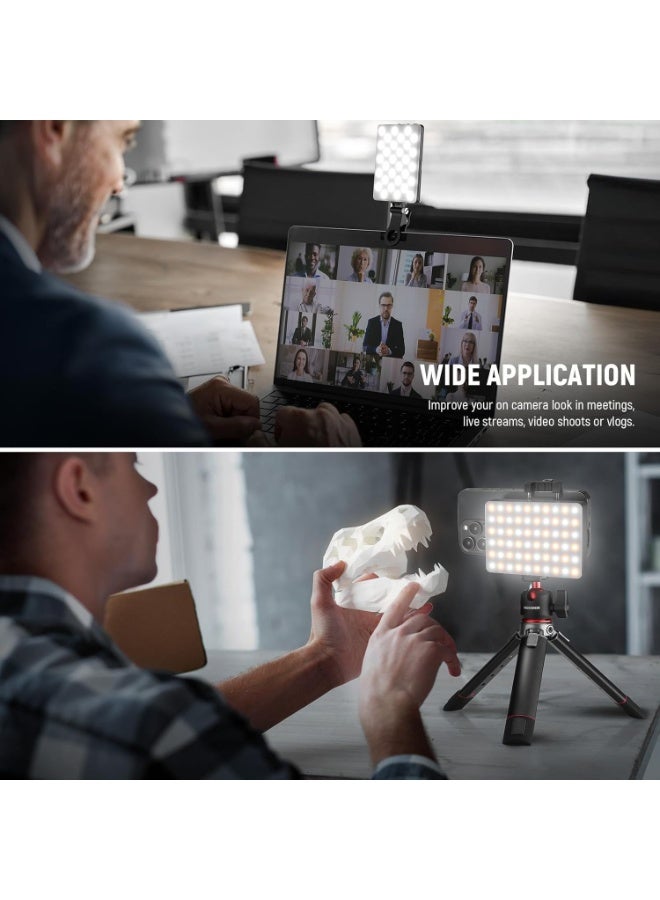 Relex LED Selfie with Front & Back Phone Clip, High Power 60 LED 2000mAh Rechargeable CRI 95+, 3 Light Modes, Portable Clip on for Phone/Tablet/Laptop, Zoom Call TikTok Video Fill - Image 2