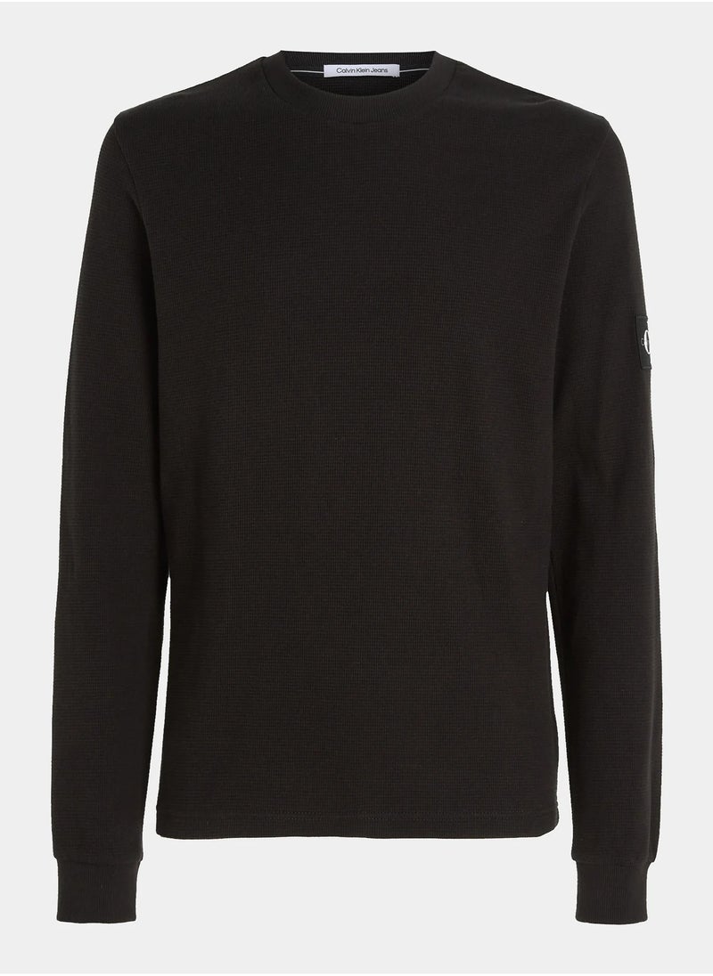 Calvin Klein Jeans Long Sleeve Crew Neck T-Shirt  - Image 3