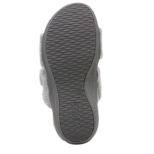 Vionic Women's Indulge Dessie Slipper - Ladies Comfortable Cozy Adjustable House Slippers with Concealed Orthotic Arch Support Vapor 10 Medium - Image 5
