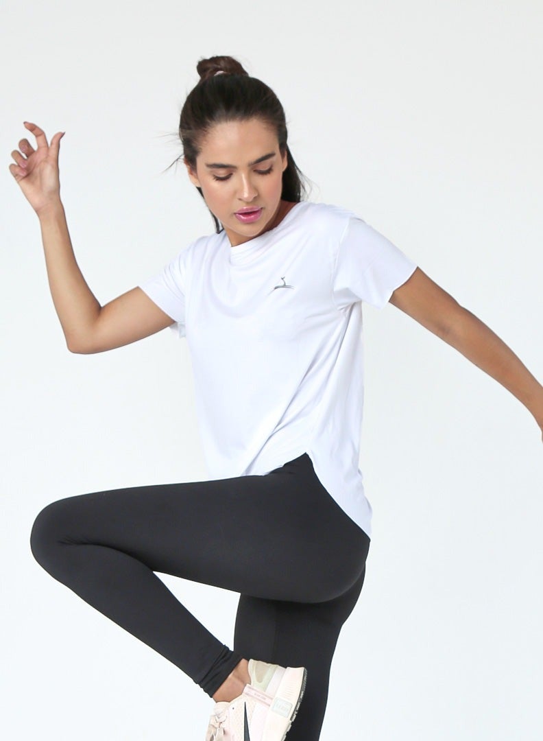 Doe Women Basic Lightweight Workout Casual Short Essentials Sleeved Dry Fit T Shirt - Image 3