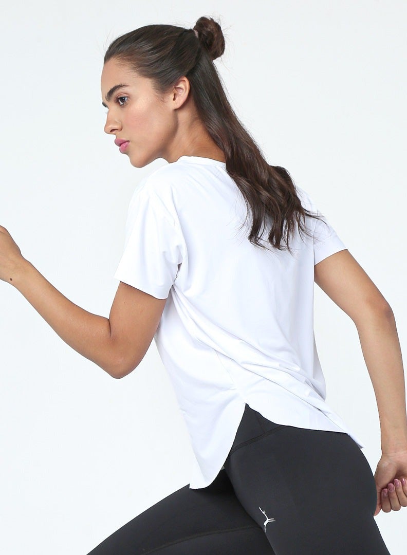 Doe Women Basic Lightweight Workout Casual Short Essentials Sleeved Dry Fit T Shirt - Image 2