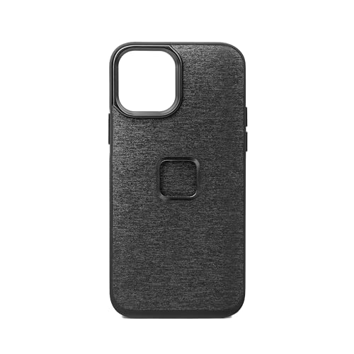 Peak Design Mobile Everyday Phone Case for iPhone 13 Pro, Charcoal, Slim Profile, Drop Protection, Weatherproof Fabric Shell, SlimLink Connects to Peak Design Mobile Mounts & Gear - Image 1