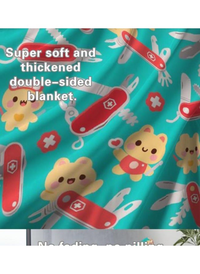 general Flannel thin blanket (warm and comfortable, suitable for sleep, gaming, dust removal and sandproof) 150cm*200cm - 699 - Image 5
