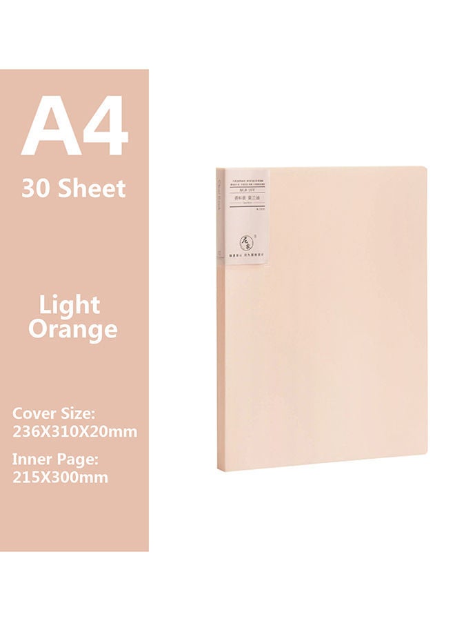 نيبمينينت دفتر عرض مقاس A4 مزود ب30 جيبا لحماية الأوراق برتقالي