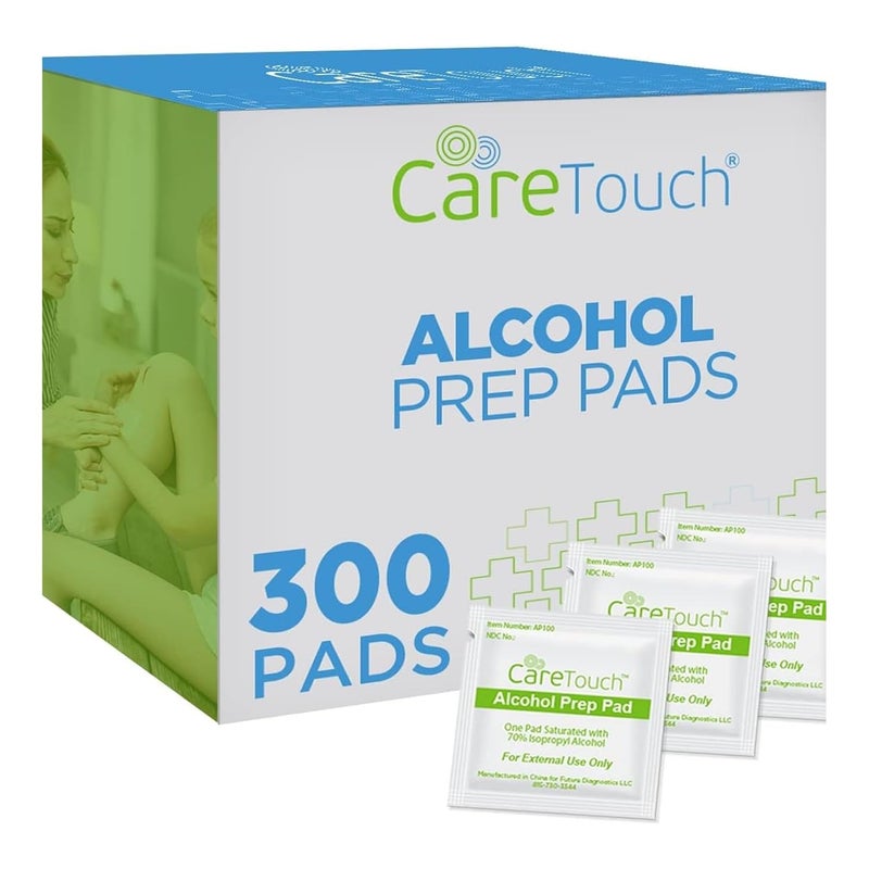Care Touch Alcohol Wipes Individually Wrapped Alcohol Prep Pads with 70 Isopropyl Alcohol Great for Medical First Aid Kits Sterile Antiseptic 2Ply Alcohol Swabs 300 count - Image 3