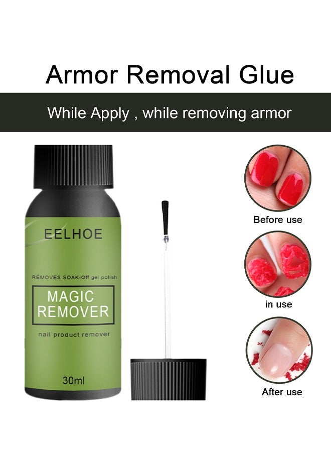 إيلهو جل مزيل طلاء الأظافر ، مزيل طلاء الأظافر السحري الاحترافي في 3 دقائق يزيل بسرعة نقع جل البولندية UV Art طلاء الأظافر 30 مل - Image 3