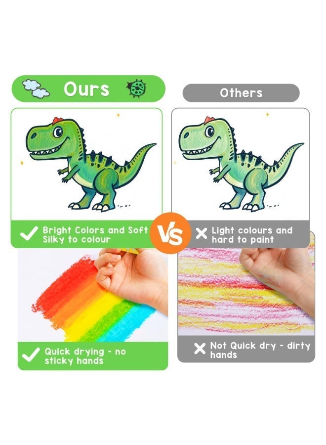 أقلام تلوين آمنة للأطفال الصغار – 5 ألوان مع قبضة كبيرة مريحة - Image 4