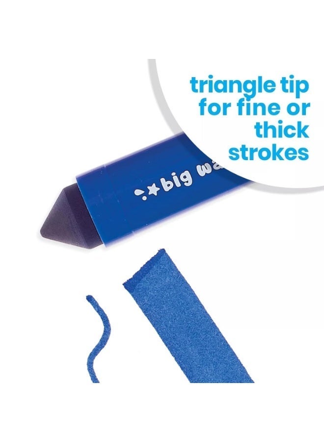 أقلام تلوين آمنة للأطفال الصغار – 5 ألوان مع قبضة كبيرة مريحة - Image 1