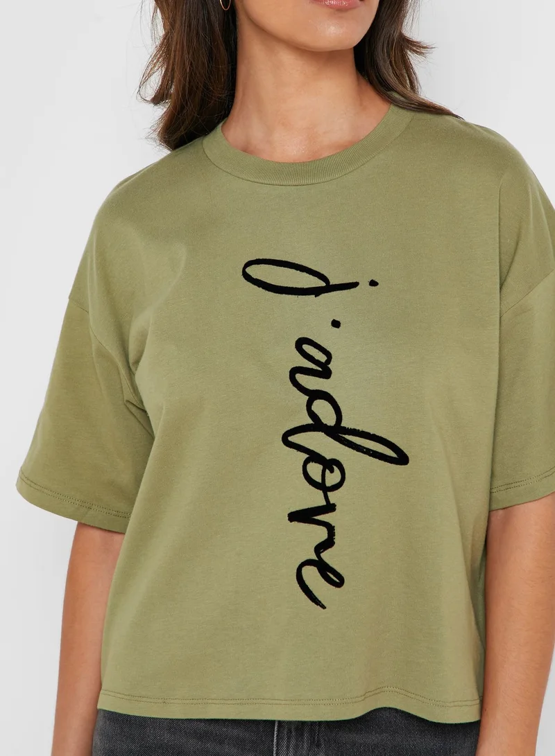 Topshop Petite Slogan T-Shirt