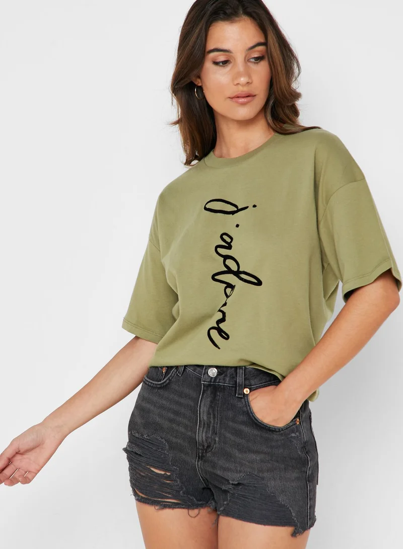 Topshop Petite Slogan T-Shirt