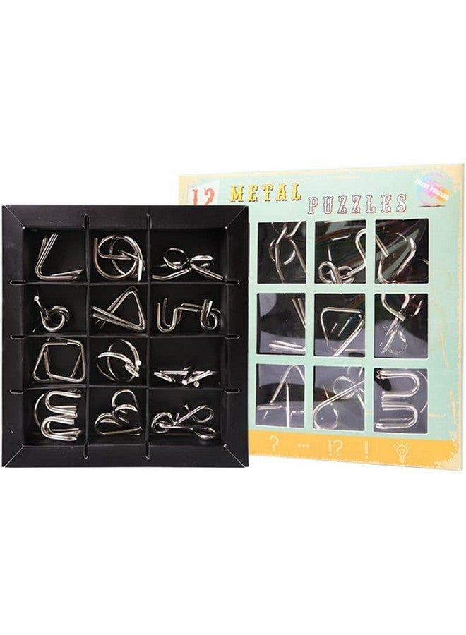 PLUSPOINT Brain Teasers Metal Wire Puzzle Toys - Assorted Metal Puzzle Toys For Gifts, Party Favors, Prizes, Disentanglement Puzzle Unlock Interlock Toys - Iq Puzzle Brain Teaser (12 Pc), Kids - Image 4
