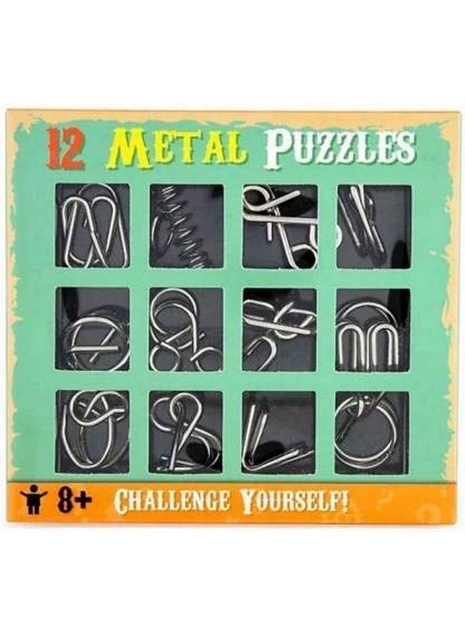 PLUSPOINT Brain Teasers Metal Wire Puzzle Toys - Assorted Metal Puzzle Toys For Gifts, Party Favors, Prizes, Disentanglement Puzzle Unlock Interlock Toys - Iq Puzzle Brain Teaser (12 Pc), Kids - Image 3