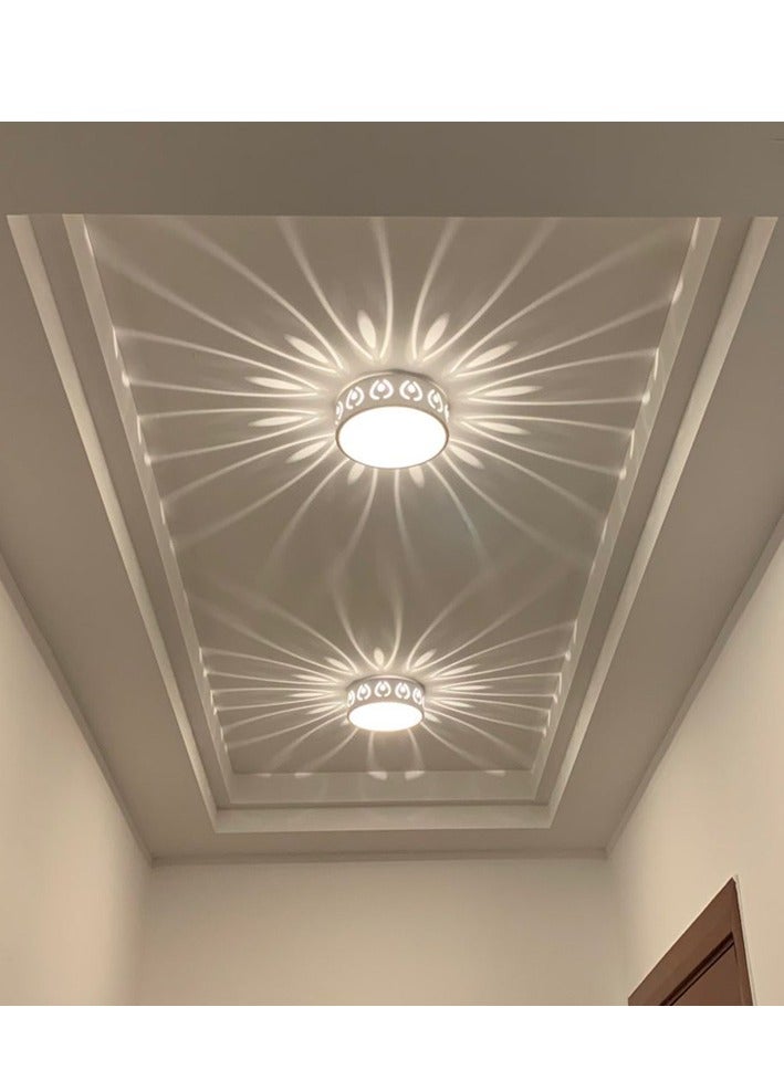 يزما العالمية إضاءة سقف LED كبيرة، مصابيح سقف حديثة للتركيب السطحي، تركيبات إضاءة سقف دائرية للممرات للمطبخ وغرفة النوم والمكتب والحمام والدرج والممر - Image 1