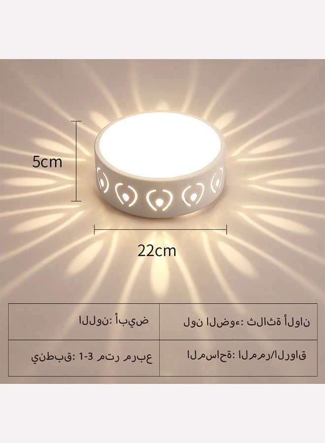 يزما العالمية إضاءة سقف LED كبيرة، مصابيح سقف حديثة للتركيب السطحي، تركيبات إضاءة سقف دائرية للممرات للمطبخ وغرفة النوم والمكتب والحمام والدرج والممر - Image 2
