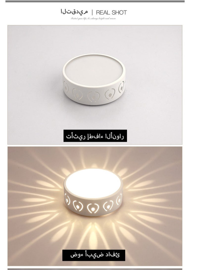يزما العالمية إضاءة سقف LED كبيرة، مصابيح سقف حديثة للتركيب السطحي، تركيبات إضاءة سقف دائرية للممرات للمطبخ وغرفة النوم والمكتب والحمام والدرج والممر - Image 3