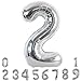 TONIFUL 40 Inch Silver Large Numbers Balloons 09 Number 2 Digital 2 Helium Foil Mylar Big Number Balloons for 2026 Graduation New Year Eve Birthday Party Anniversary Supplies Decorations - Image 3