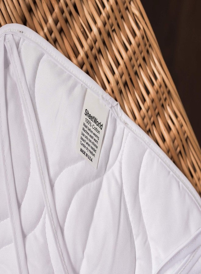 SHEETWORLD.COM SheetWorld Crib Bib Sheet Saver - 13x27 Inches, Soft Cotton Material, 4 Secure Corner Ties - Essential Baby Bedding for Easy Clean-Up and Comfort - Proudly Made in The USA - Image 5