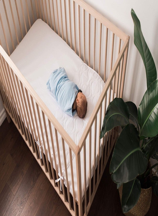 SHEETWORLD.COM SheetWorld Crib Bib Sheet Saver - 13x27 Inches, Soft Cotton Material, 4 Secure Corner Ties - Essential Baby Bedding for Easy Clean-Up and Comfort - Proudly Made in The USA - Image 3