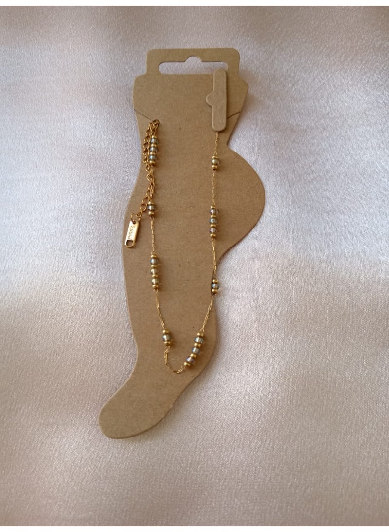 Deep brown bead  Anklet - Image 1