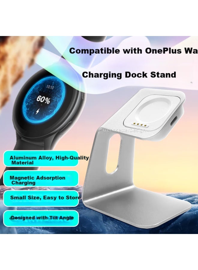 Yingqian Aluminum Alloy Charging Stand For Oneplus Watch 2 Charger Base, Compatible With Oppo Watch 4 Pro/4/3 Pro/se/x/3/2/1