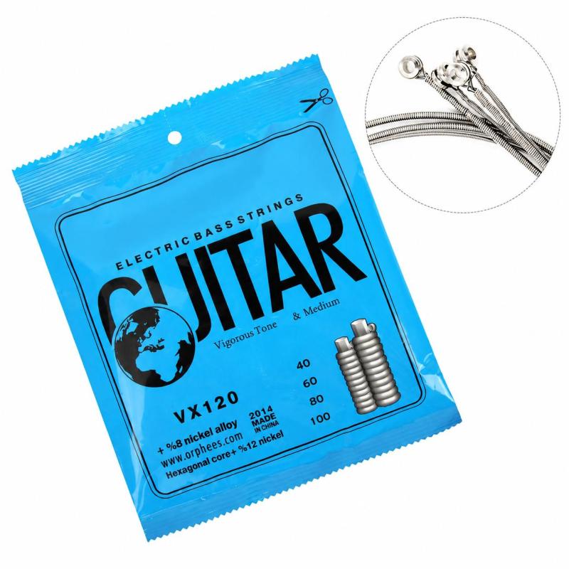 Orphee Electric Bass Strings High-Quality Steel Nickel Alloy Smooth Rust-Proof for Beginner Musician - Easy to Replace Strings for Electric Bass Replacement - Image 5