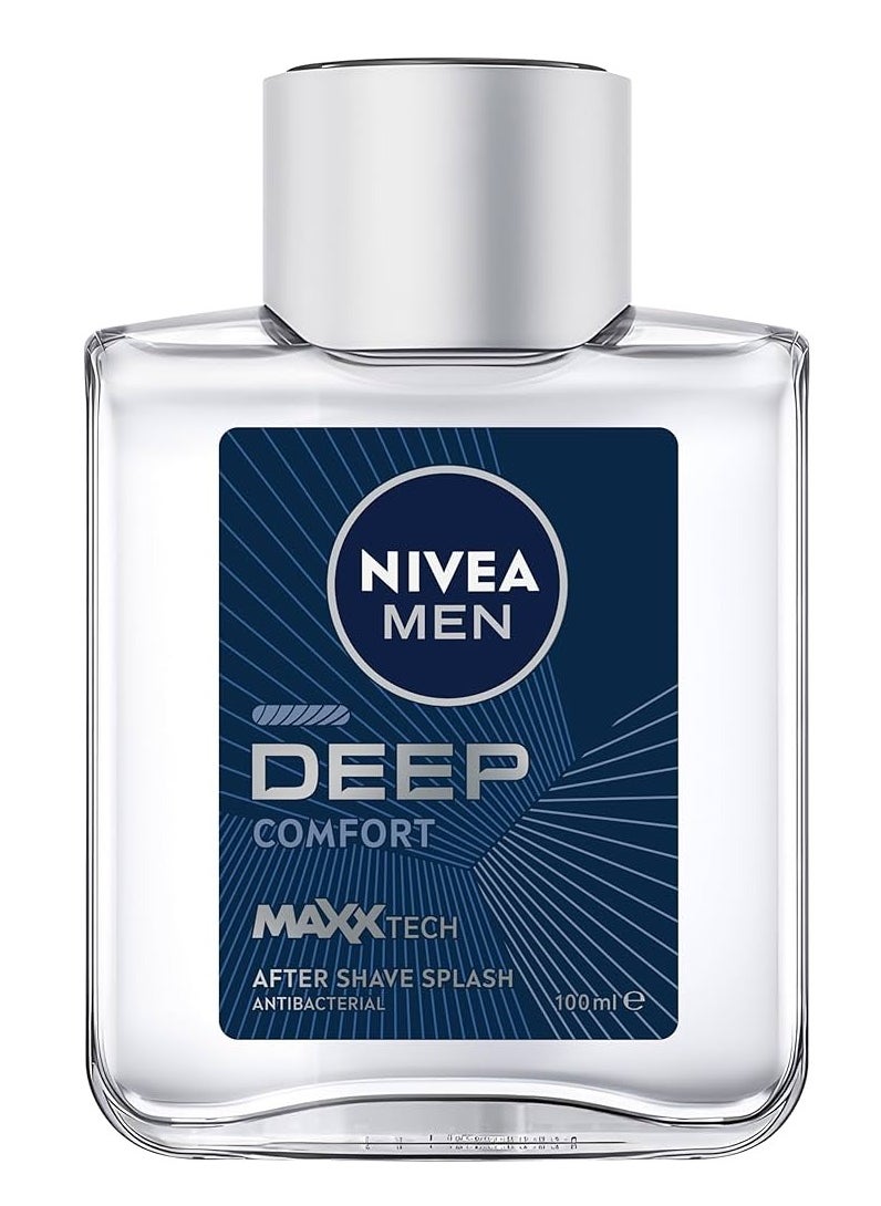 Nivea Men Deep Comfort After Shave Lotion, Antibacterial 100ml  - Image 1