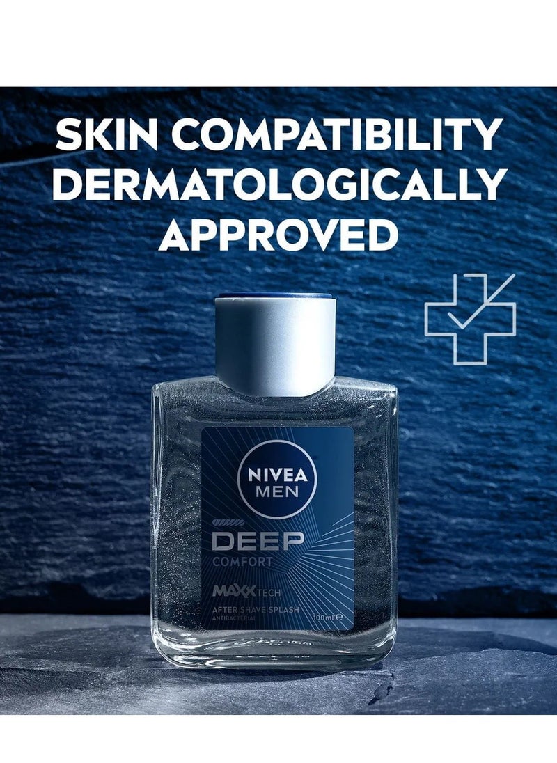 Nivea Men Deep Comfort After Shave Lotion, Antibacterial 100ml  - Image 2