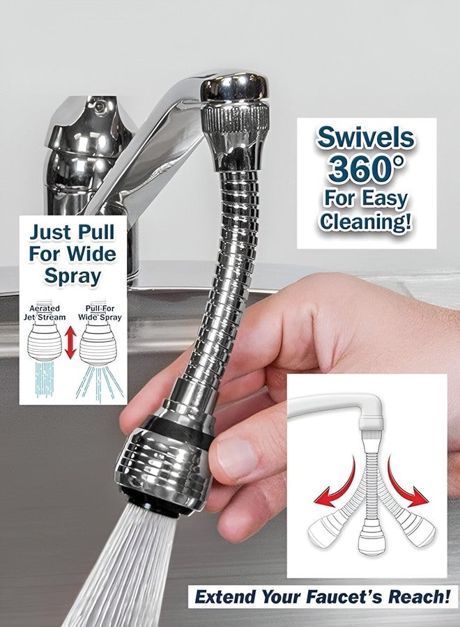 NEW WARE Kitchen Sink Aerators - 360 Degree Tap Extender for Bathroom and Kitchen - Image 2