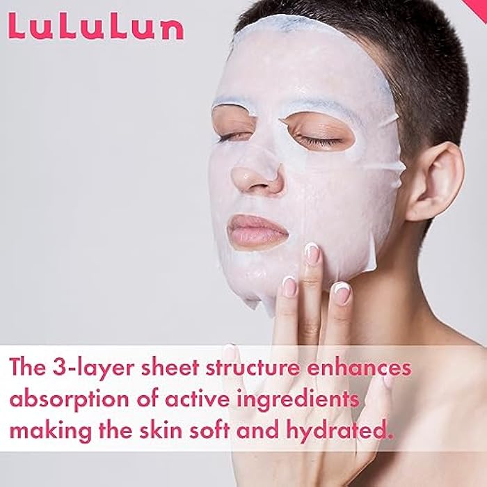 Lululun 32EA Anti Aging Face Mask for Women, Daily Face Masks Skincare & Moisturizing FACE MASK with Rice Extract& Honey, Collagen Face Mask Sheet & Facial Mask & Sheet Mask from Japan PRECIOUS MOIST - Image 4