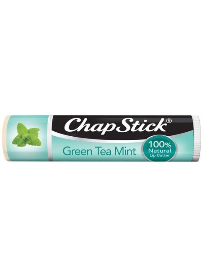 ChapStick 100% Natural Lip Butter, Green Tea Mint, 0.15 oz (Pack of 6)