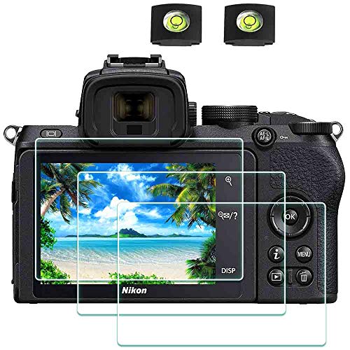 ULBTER Z50 Screen Protector for Nikon Z 50 Z50 Mirrorless Digital Camera & Hot Shoe Cover, 0.3mm 9H Hardness Tempered Glass Saver Anti-Scrach Anti-Fingerprint Anti-Bubble Anti-Dust [2+3Pack] - Image 1