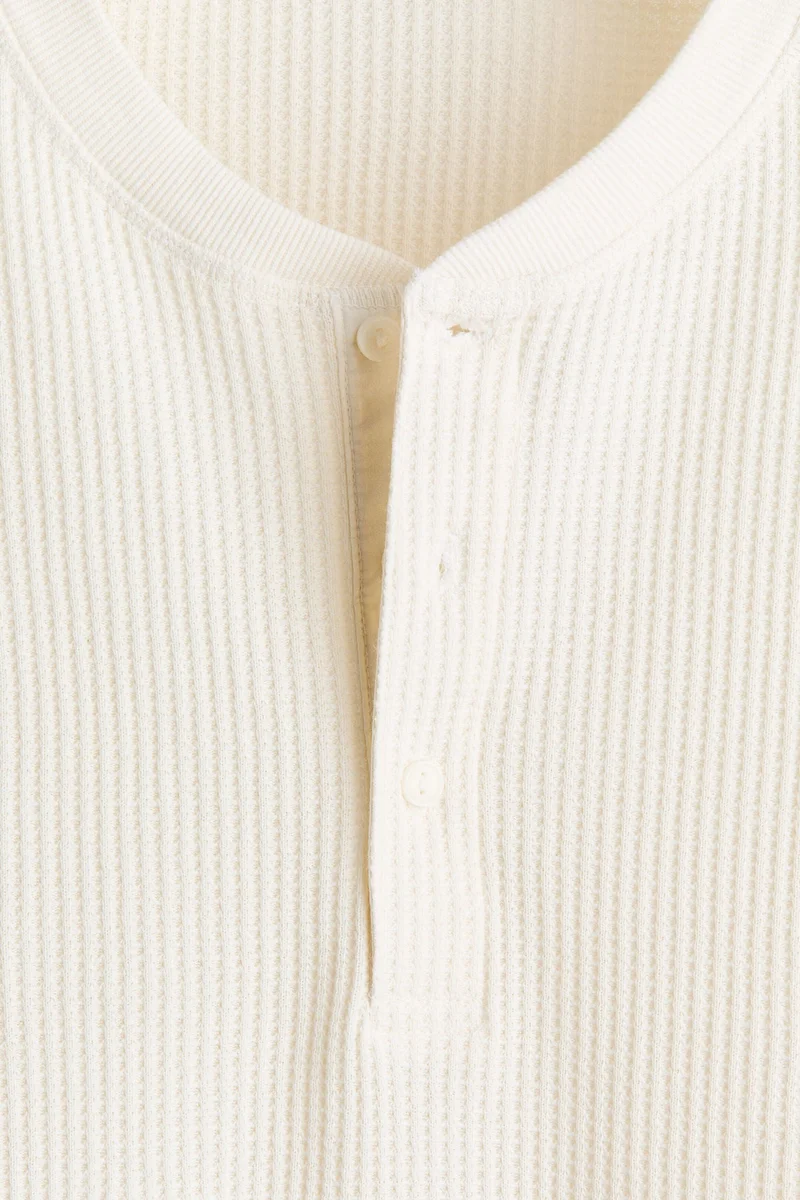 H&M Regular Fit Waffled henley top