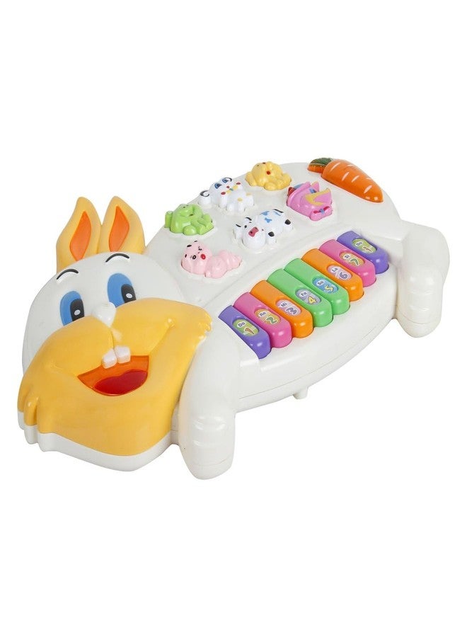 RUHANI Rabbit Shaped Musical Light Voice Learning Keyboard Piano for Kids - Image 3