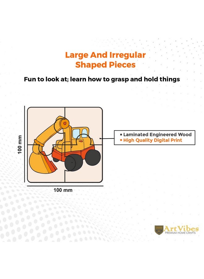 Artvibes Vehicle Wooden Jigsaw Puzzle Games for Children & Kids | Jigsaw Puzzles for Kids Age 2-5 | 4 Pieces Puzzles | Toddler's Wooden Puzzle (PZ_508NN), Set of 6 - Image 4