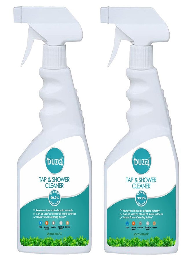 Duzo Tap & Shower Cleaner - Limescale Remover - 500ml Spearmint- Pack of 2 - Image 1