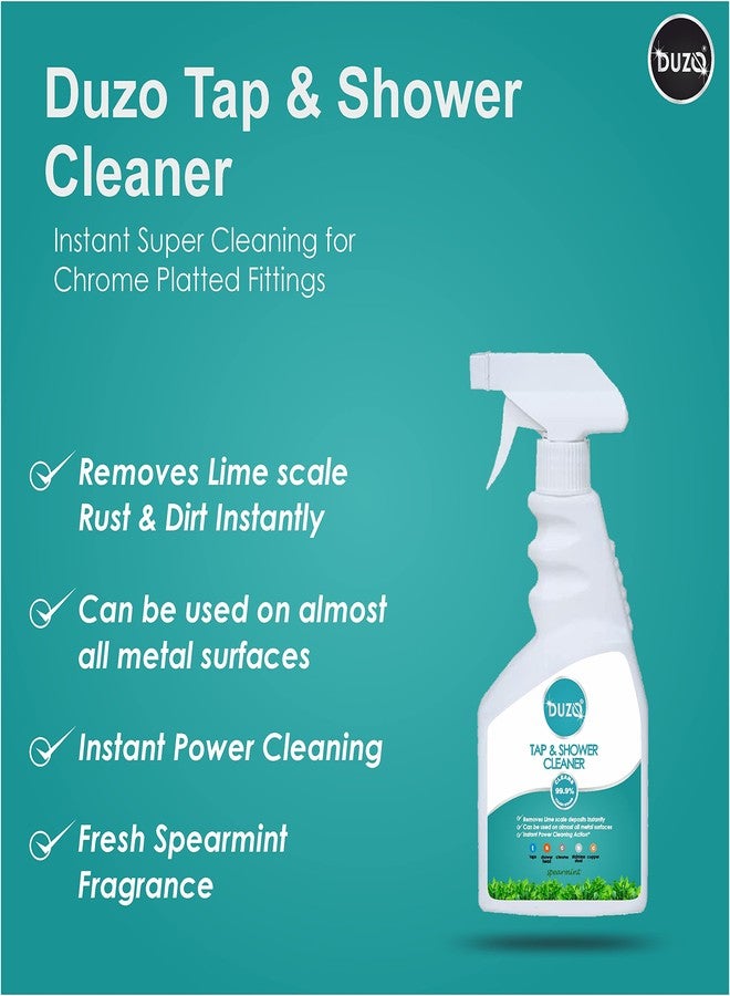 Duzo Tap & Shower Cleaner - Limescale Remover - 500ml Spearmint- Pack of 2 - Image 4