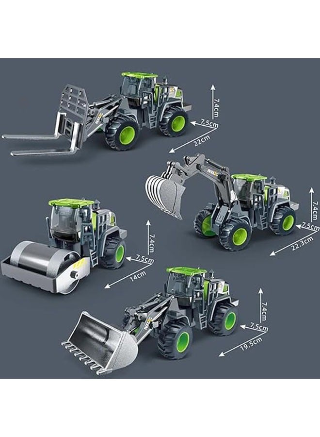 عام مجموعة أدوات حفارة غير قابلة للكسر من 4 قطع: حفارة، جرافة، طبل، لعبة حفارة للأطفال. مركبات بناء للأطفال من عمر 2 إلى 5 سنوات، تعمل بنظام الاحتكاك، مناسبة للأطفال في سن 5 سنوات - Image 2