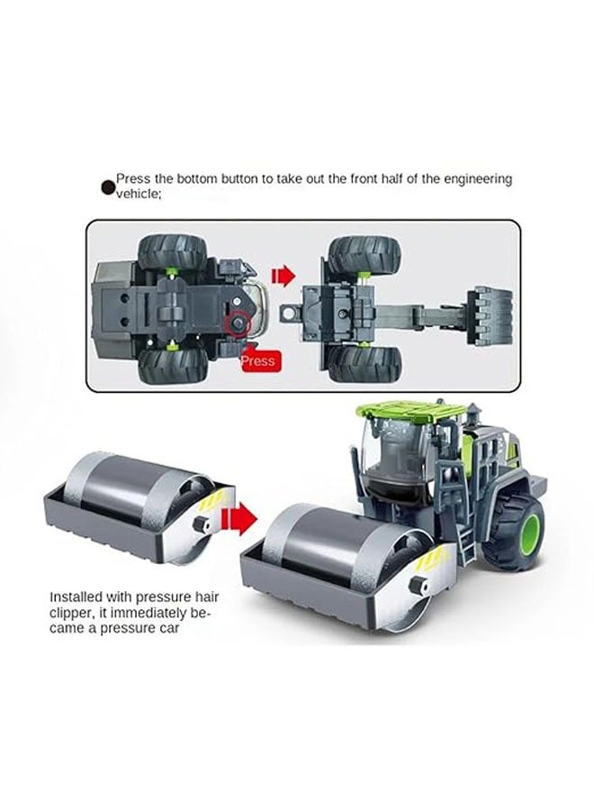 عام مجموعة أدوات حفارة غير قابلة للكسر من 4 قطع: حفارة، جرافة، طبل، لعبة حفارة للأطفال. مركبات بناء للأطفال من عمر 2 إلى 5 سنوات، تعمل بنظام الاحتكاك، مناسبة للأطفال في سن 5 سنوات - Image 3