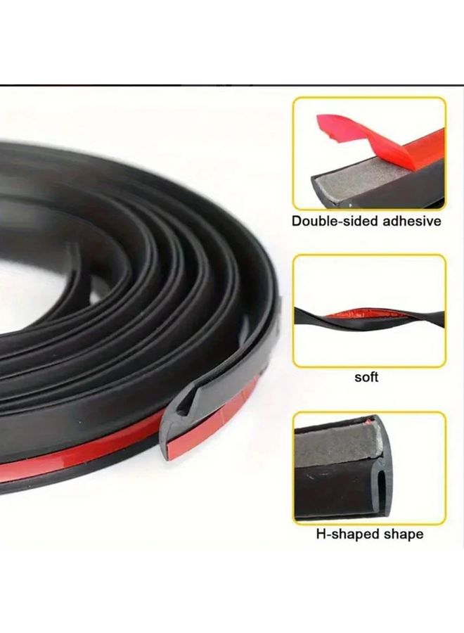H Shaped Rubber Seal Strip For Car Windshield Rear Window And Sunroof 1 7m - Image 1