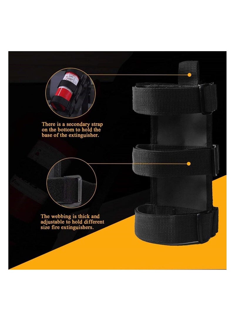 VIUAUAX Adjustable Roll Bar Fire Extinguisher Mount Holder 3 lb for Jeep Wrangler Unlimited CJ YJ LJ TJ JK JKU JL JLU 4XE,(Black)，Car Fire Extinguisher, Adjustable Strap, Racing Fire Extinguisher Sling, Bracket Mounting Strap - Image 4