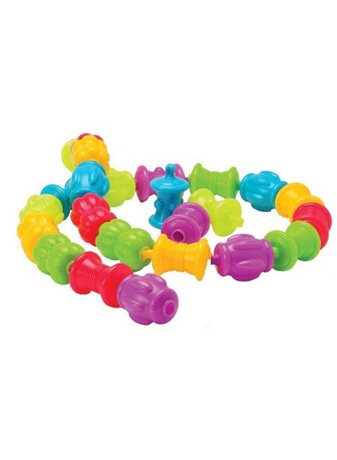 Constructive Playthings Colorful Snap Beads Set for Children and Toddlers Ages 1+, Pop Beads Arts and Craft Developmental Kids STEM Toy Set, Multicolor - Image 1