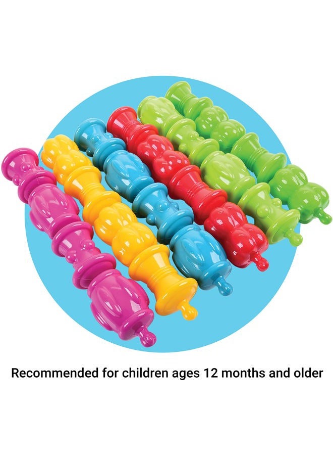 Constructive Playthings Colorful Snap Beads Set for Children and Toddlers Ages 1+, Pop Beads Arts and Craft Developmental Kids STEM Toy Set, Multicolor - Image 5