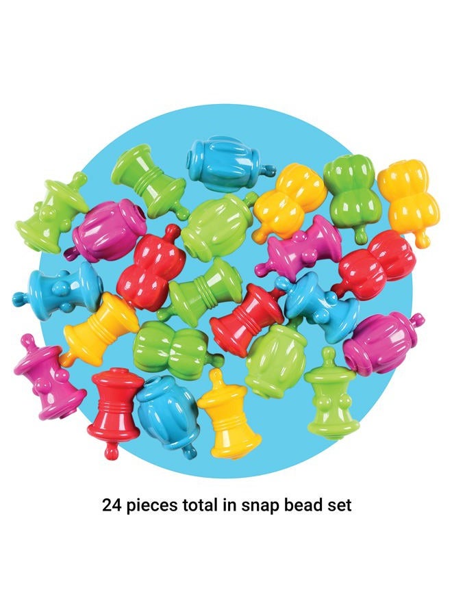 Constructive Playthings Colorful Snap Beads Set for Children and Toddlers Ages 1+, Pop Beads Arts and Craft Developmental Kids STEM Toy Set, Multicolor - Image 3