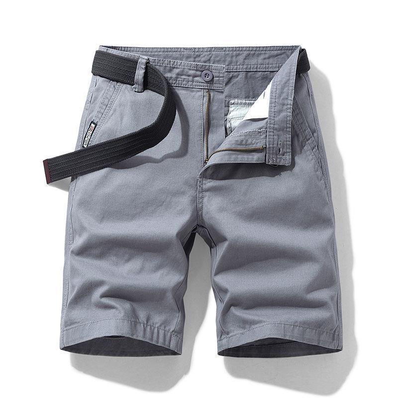 Cotton Summer Mens Casual Shorts Light gray  - Image 1
